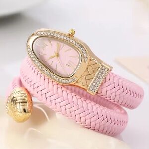 Serpenti Pink Gold Braided Women's Watch